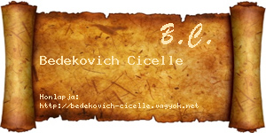 Bedekovich Cicelle névjegykártya
